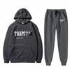 Men's And Women's Plush Long Sleeve Pants Loose Hoodie Embroidered Printed Hoodie Set