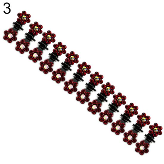 12 шт., мини-зажим для волос с хрустальным цветком невесты, зажим для волос, аксессуар для волос