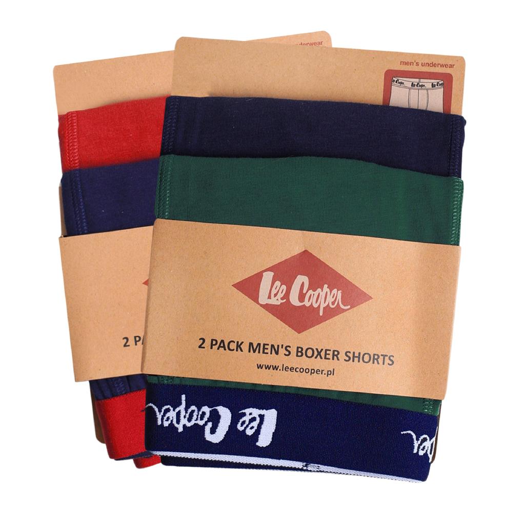 Lee Cooper Men’s Boxer Briefs 4-Pack, Cotton Underwear, Comfortable Fit, Assorted Colors