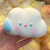 Squishy Cloud Bread Squeeze Toy Milky White Bread Fidgets Toy Soft Simulated Anti Stress Toy for Kids Adults Decompression Gift