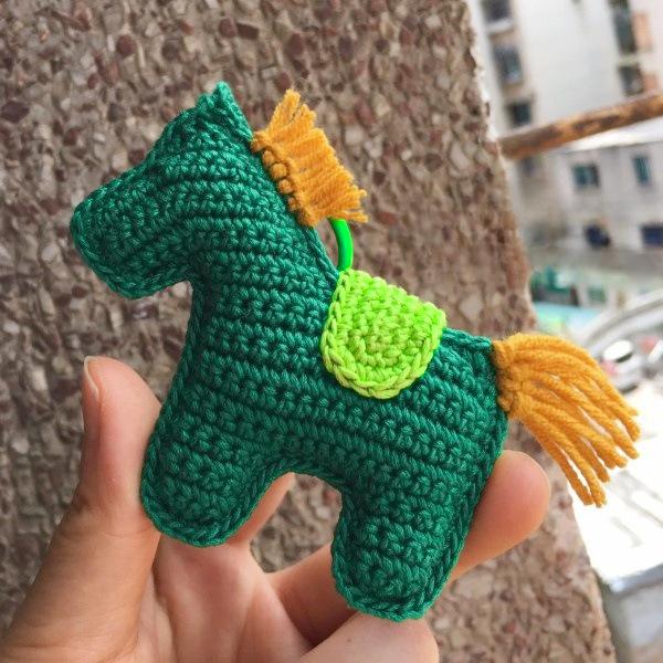 Ручная работа DIY Радужный Конь Знак Зодиака Пони Сумка Кукла Брелок Подвесное Украшение DIY Набор Материалов Вязание Подарок [Набор Материалов]