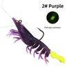 Lead Weighted Shrimp Lure Soft Bait Noctilucent Prawn Artificial Bait for Snakehead Black Fish