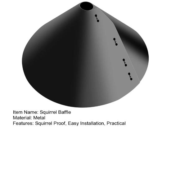 PP Squirrel Proof Baffle Mounted Squirrel Guard Stopper для уличных птиц