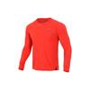 Футболка с логотипом для бега с длинным рукавом и круглым вырезом, мужская, красная 1361470-690