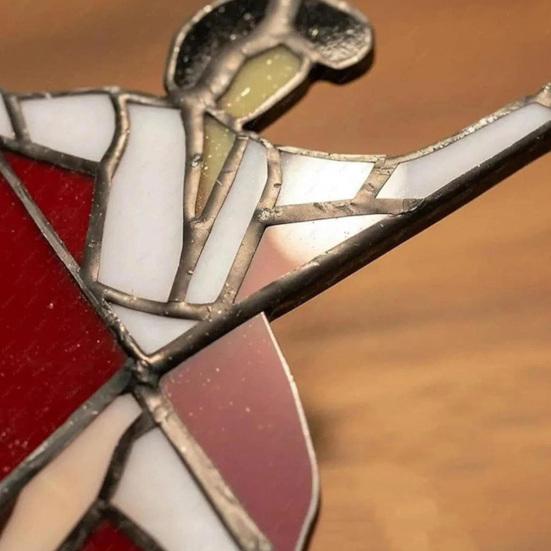 2/4 шт. Акриловая подвеска «Танцующий король», ручная работа, витраж, танцующая девушка