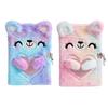 Writing Short Velvet Shell Practical A5 with Lock Teenager Girl Keep Diary Lockable Plush Notebook