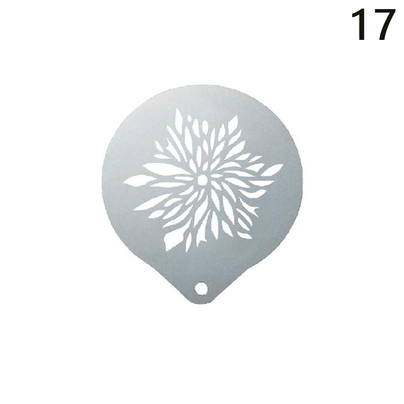 Форма для цветения из нержавеющей стали, необычная модель для штамповки кофе, утолщенный трафарет для распыления кофейной молочной пены