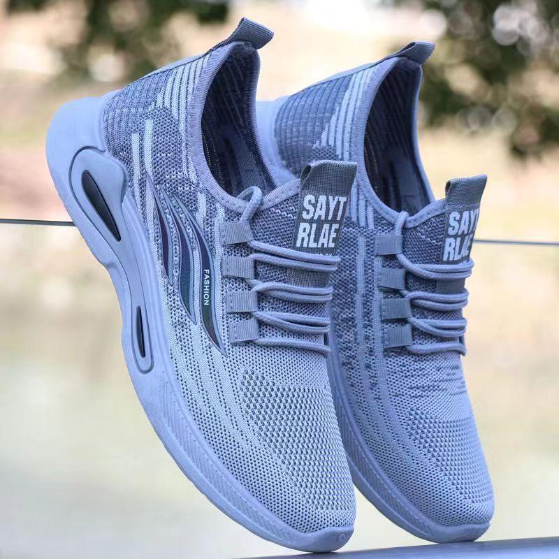 Универсальная модная повседневная мужская обувь весна и осень, новая модная удобная дышащая мужская спортивная обувь, кроссовки для бега зарубежного производства