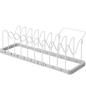 Yamazaki Jitsugyo 3965 Under Sink Telescoping Pot Lid Frying Pan Stand White X D20 X Plate Kitchen Storage with Handle Rest & Approx. W45~82 H17.5cm