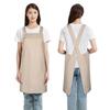 BIGHAS Apron, Simply Pull Over, Covers Your Figure, Easy To Put On and Take Off, Shoulder Strap, Women's, Simple, Solid Color, Stylish, Cute, Nordic S