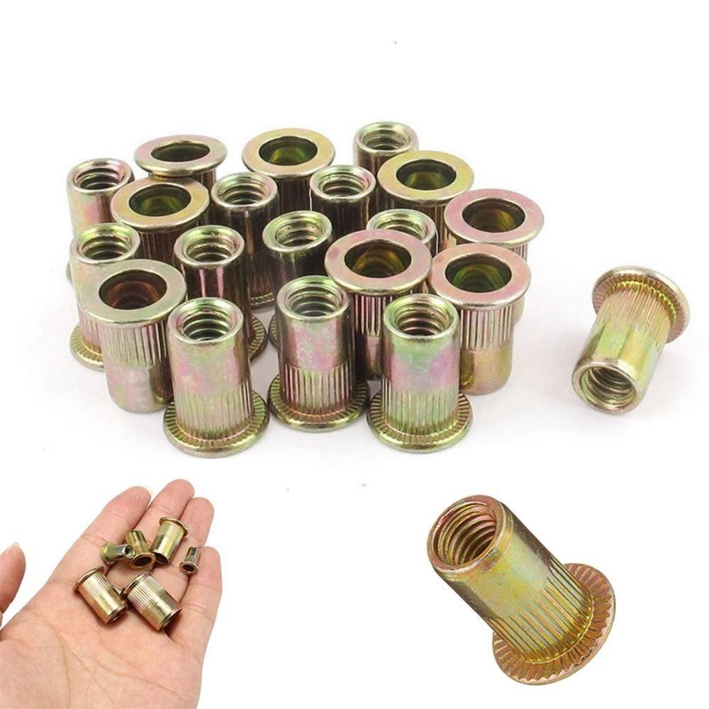 Flat Head Rivet Nut Zinc Plated Nutsert Cap M 3 - M 10 Threaded Rivet For Screw Bolt