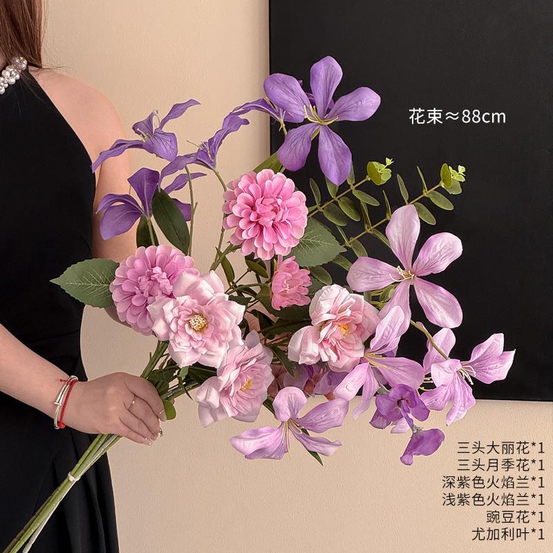 Французские Роскошные Искусственные Цветы Искусственные Имитированные Букеты Цветов Высококлассные Реалистичные Реквизиты для Фотографии День Матери Свадебный Декор