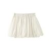 Women's Spring 2025 High-Waist Petite A-Line Skirt - White Bud