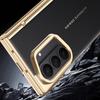For Samsung Galaxy Z Fold7 5G Case Leather+PC Electroplated Phone Cover with HD Tempered Glass Film,Lens Kickstand