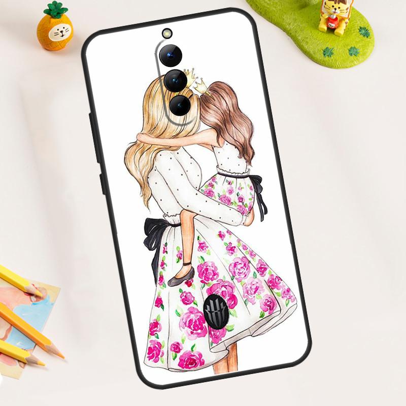 Beautiful Mother Daughter Son Case For ZTE Nubia RedMagic 11 Pro 10 9 8 8S 9S 10S Pro Plus 5G 5S 6 7 6S 7S Pro 11 Air Cover