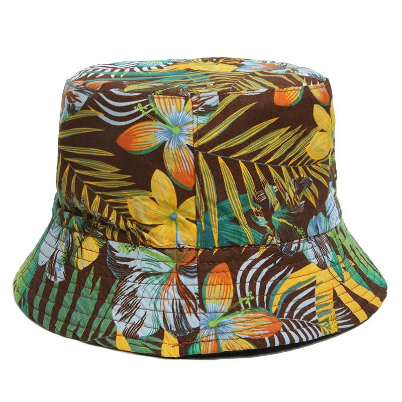 New Summer Women's Shade Breathable Bucket Hat Foldable Sunscreen Sun Hat Outdoor Sports Casual Fashion Floral Print Beach Cap
