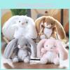 Cute Rabbit Plush Toy Keychain Pp Cotton Stuffed Bag Decor Gift For Kids Girls