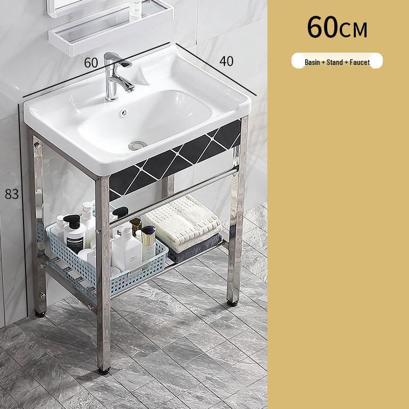 XONYSHI Ceramic Pedestal Wash Basin Set