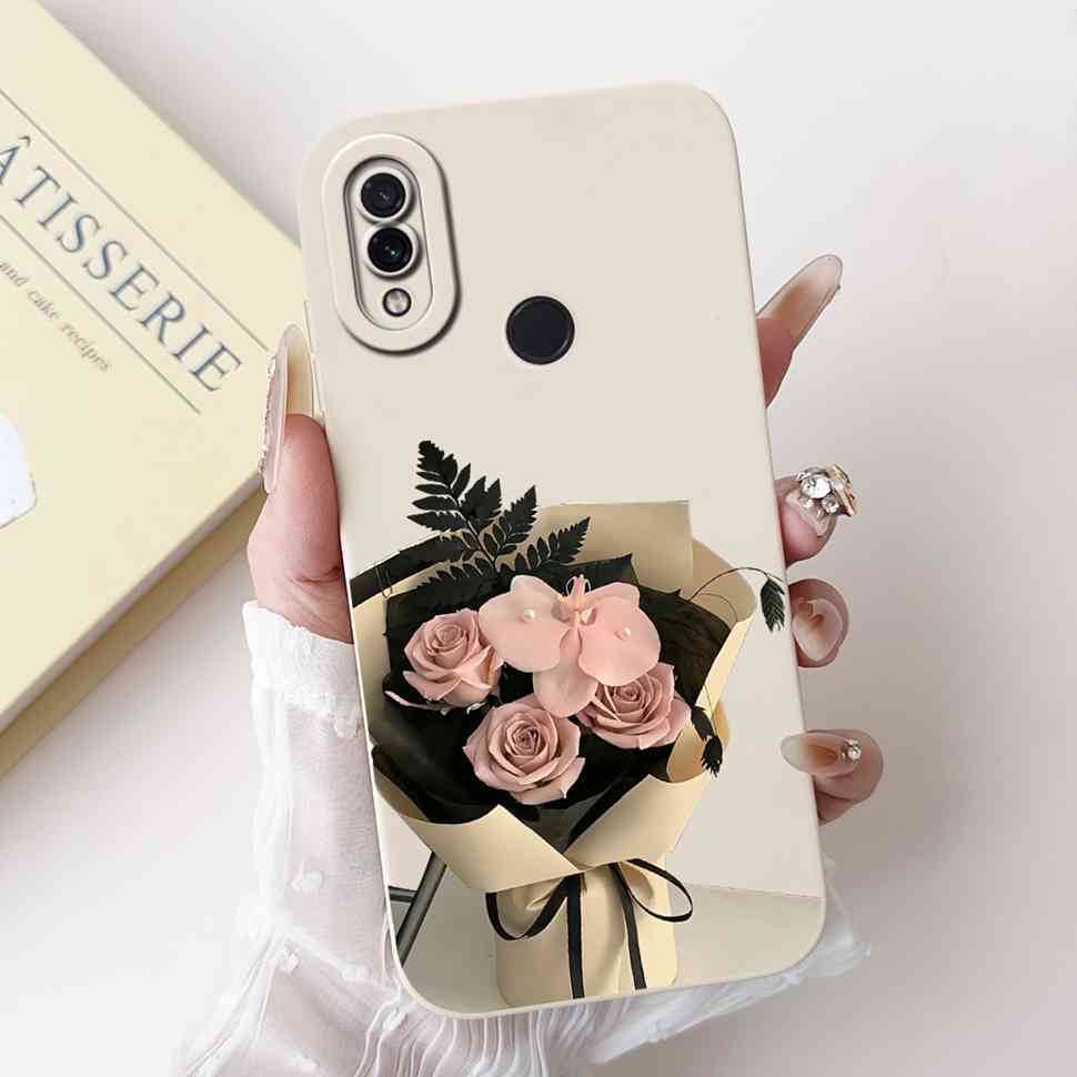 For Xiaomi Redmi Note 7 6.3" Casing Cute Cartoon Shockproof Back Cover For Redmi Note 7 note7 Flower Soft Silicone Phone Cases