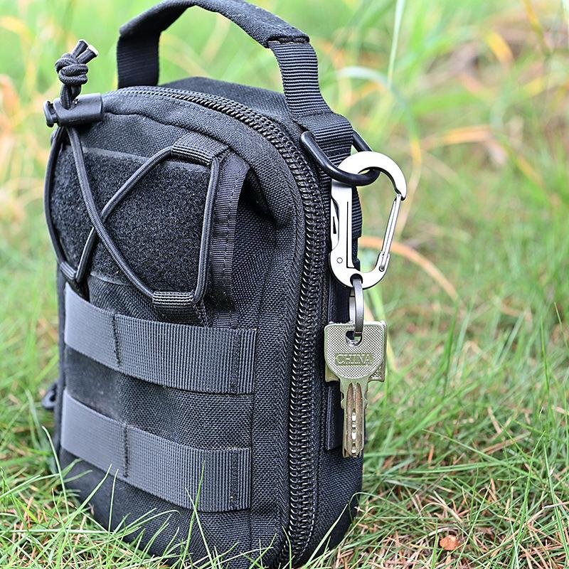 Многофункциональный альпинистский нож из титанового сплава TC4 с пряжкой, острый, из нержавеющей стали, карманный, мини, складной, брелок, EDC, мультитул