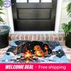 Charmander Winter Campfire Non-Slip Doormat Soft Flannel Floor Mat
