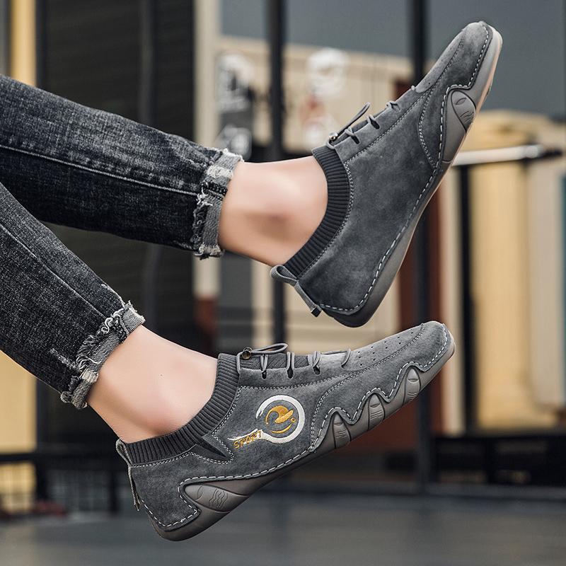 Men's New Leather Outdoor Sports Shoes Casual Shoes Business Leather Board Shoes