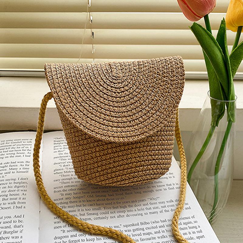 Yogodlns Новая маленькая свежая сумочка, французская соломенная тканая сумка, сумка на плечо, сумка серии Sen, пасторальная сумка через плечо, летняя сумка