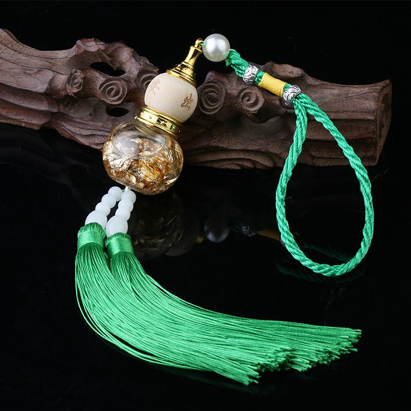 Подвеска для автомобиля - Подвеска-горлянка с золотой фольгой и двойными кисточками для зеркала заднего вида, автомобильный декор