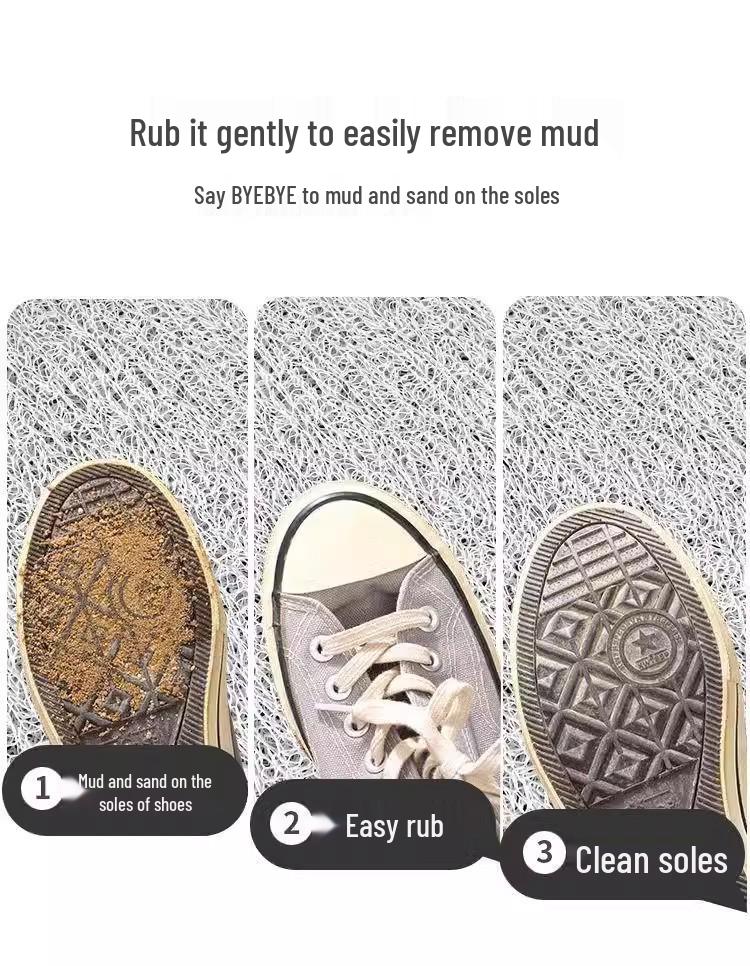 American Fun Scrape Entrance Mat: Wear-Resistant, Non-Slip Mud & Dirt Wiping Silk Ring Foot Pad