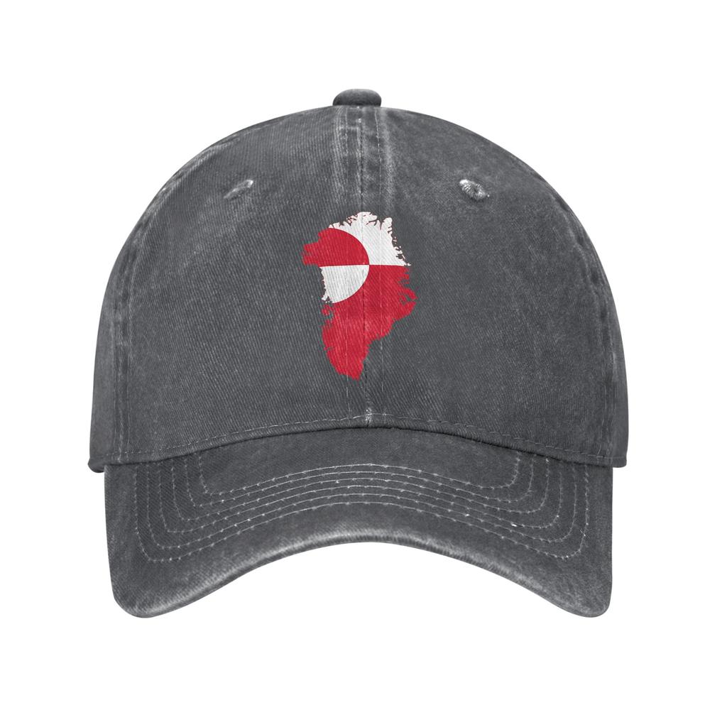 Flag Map Of Greenland  Casual Baseball Cap  Outdoor Sports Trucker Hat Summer High Quality Unisex Unisex Street Style Baseball Caps