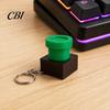 Stress Relief Device 3D Printed Water Pipe Clicker with Keychain, Finger Keychain Fidget Toy, Mini Keyring for Backpack Charm Accessory