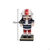 Christmas Nutcracker Figurine Ornament Set Decorative Stable Base Fine Workmanship Wood Doll