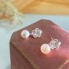 Gentle Flower Pearl Earrings for Women with High-end Exquisite Temperament Design Earrings
