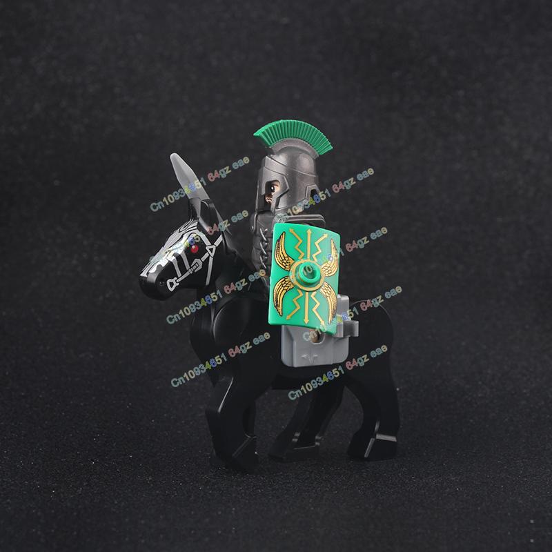 Фигурки Средневековья Рыцари Боевой конь Тяжелая кавалерия Воины Боевой конь Строительные блоки Кирпичики Игрушки Для детей подарок