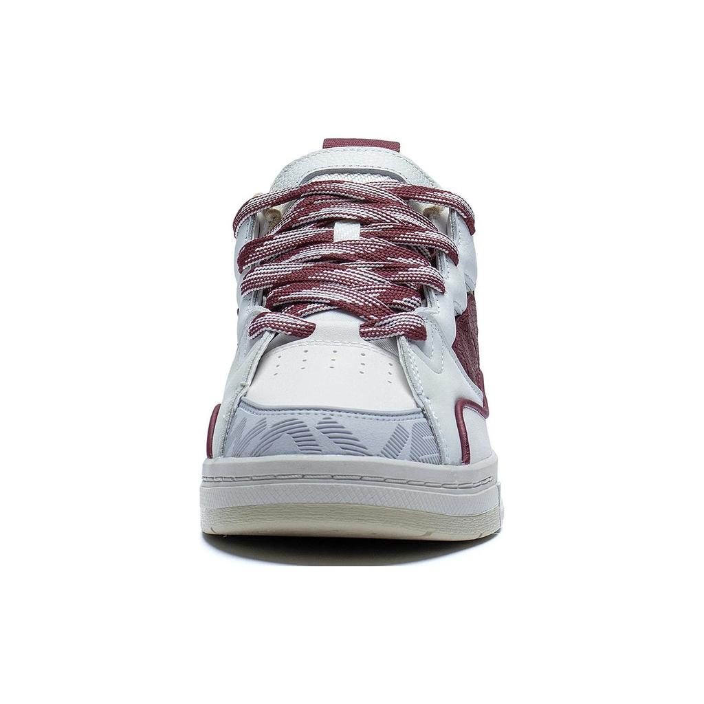 Li Ning We Wu Golden Non-Slip Wear-Resistant Low-Top Skate Shoes Men Skate Shoes White Red AECS073-6