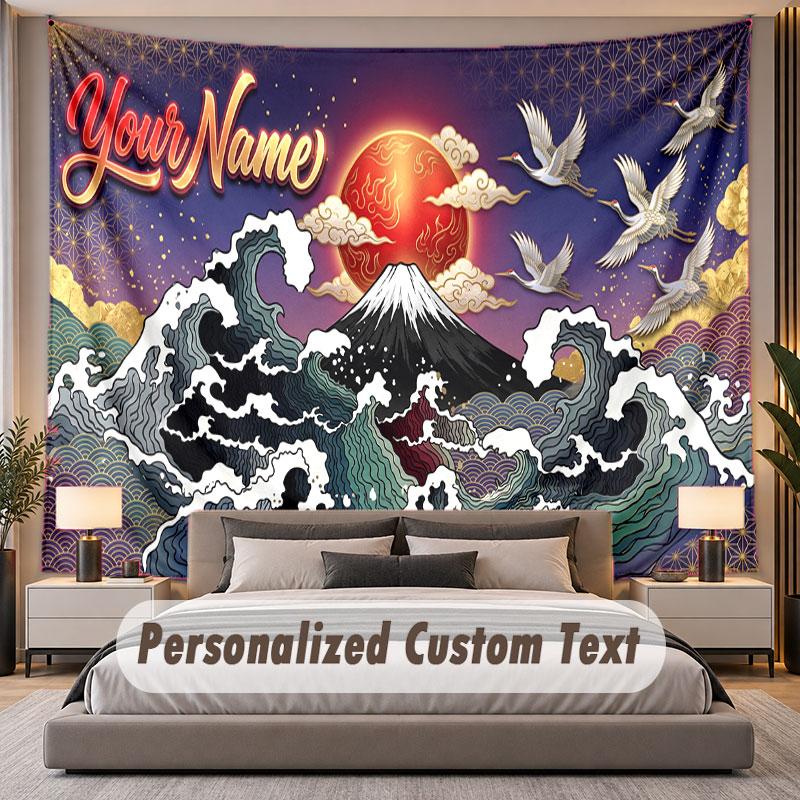 Mountain Landscape (5) Theme Custom Tapestry Personalized Custom Name Text Wall Hanging Tapestry Home Decor Background Cloth