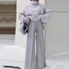 2023 Autumn/Winter European & American Versatile Loose Solid Color Sweater & Pants Set