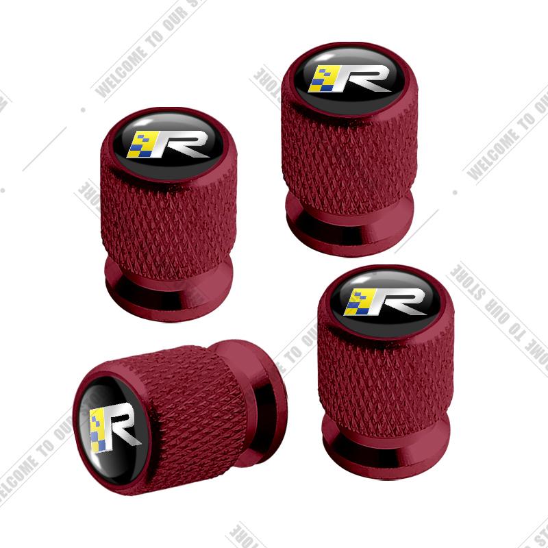 Car CNC Aluminum R Design Sweden Flag Emblem For Volvo XC40 V90 S60 S80 S90 XC60 XC90 4pcs Tire Valve Air Port Stem Cover Caps