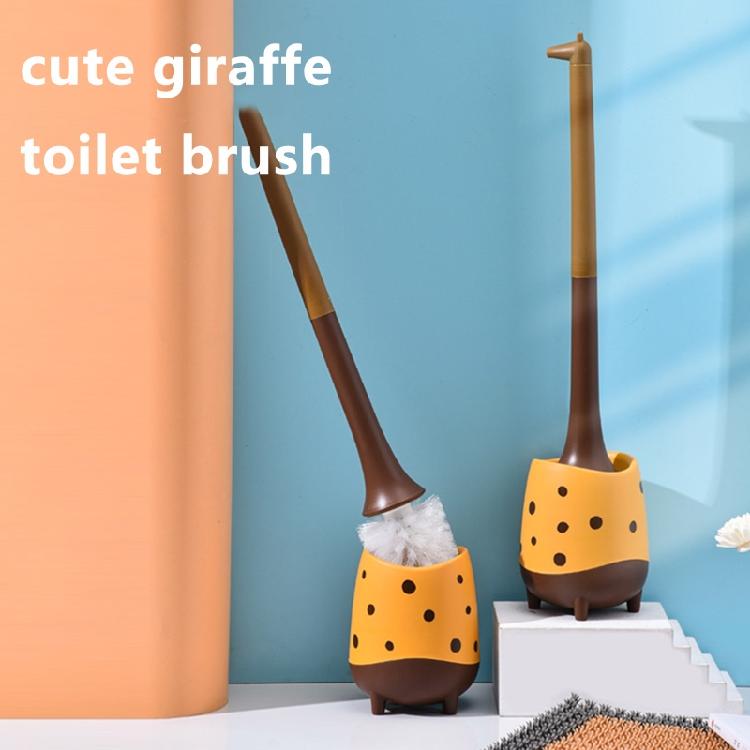 Милая щетка для унитаза в форме жирафа, щетка для чистки унитаза с длинной ручкой и подставка