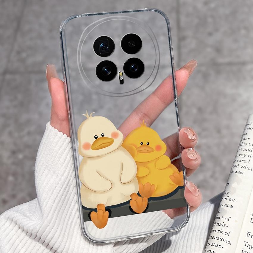 Для Huawei Honor Magic8 7 6 5 Pro Nova 12 Ultra 12i Чехол для телефона Красивый цветочный узор Прозрачный силиконовый Полностью защитный чехол Для корпуса Huawei