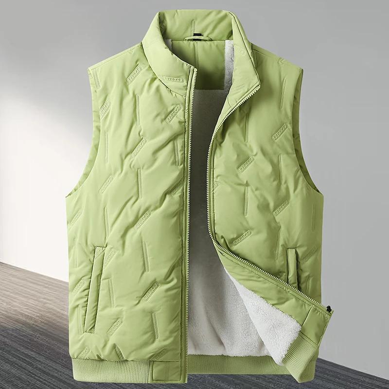 Мужской зимний жилет большого размера, теплый жилет без рукавов на меху и флисовой подкладке, мужская толстая хлопковая куртка с набивкой, повседневный белый большой плюс 10XL
