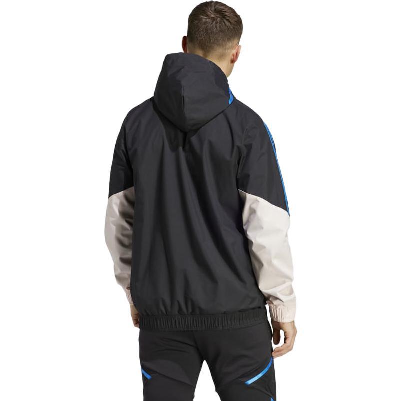 Adidas Manchester United Sweatshirts Men's Black Hooded Moderate Cardigan (Unisex) Sweatshirts HT4288