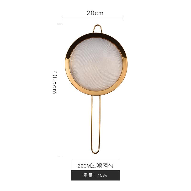 Stainless Steel Gold Mesh Egg Beater Separate Oil Strainer Flour Sifter Sieve Colanders Flour Coffee Mesh Filter Kitchen Bakware