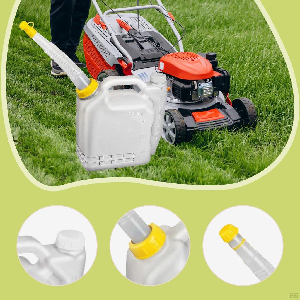 Oil Mixing Bottle Contrast Pot 2 Stroke Engine Measuring and Dispensing Petrol Container Portable