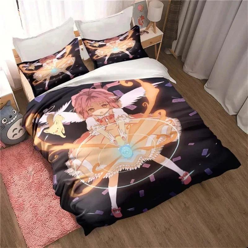 Cardcaptor Sakura Всесезонный двуспальный постельный комплект Набор одеяла Пододеяльник Двуспальный Кинг Пододеяльник Домашний текстиль