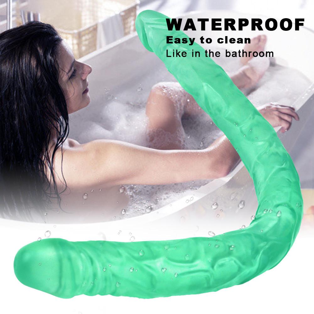 Двойной фаллоимитатор RUNYU, реалистичные фаллоимитаторы, член, лесбийская вагинальная анальная пробка, гибкий искусственный пенис для женщин, фаллоимитаторы, секс-игрушки