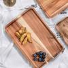 Natural Acacia Wood Tray Coffee Tray Rectangular Plate Fruit Snacks Food Storage Trays Dessert Candy Tray Gongfu Tea Tray