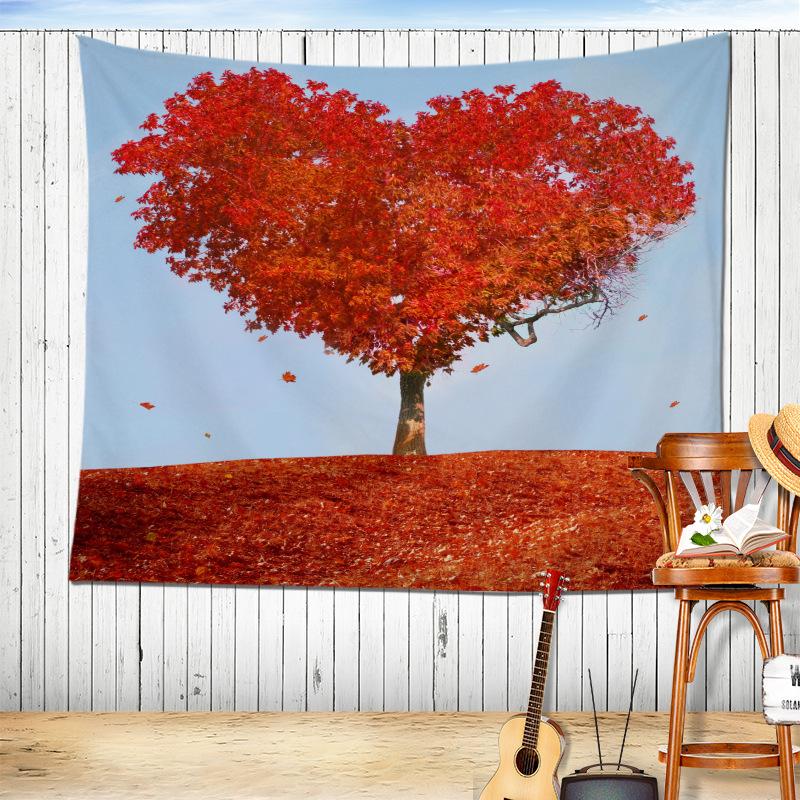 Романтический осенний пейзаж лес лиственный домашний гобелен спальня гостиная фон эстетизм украшения