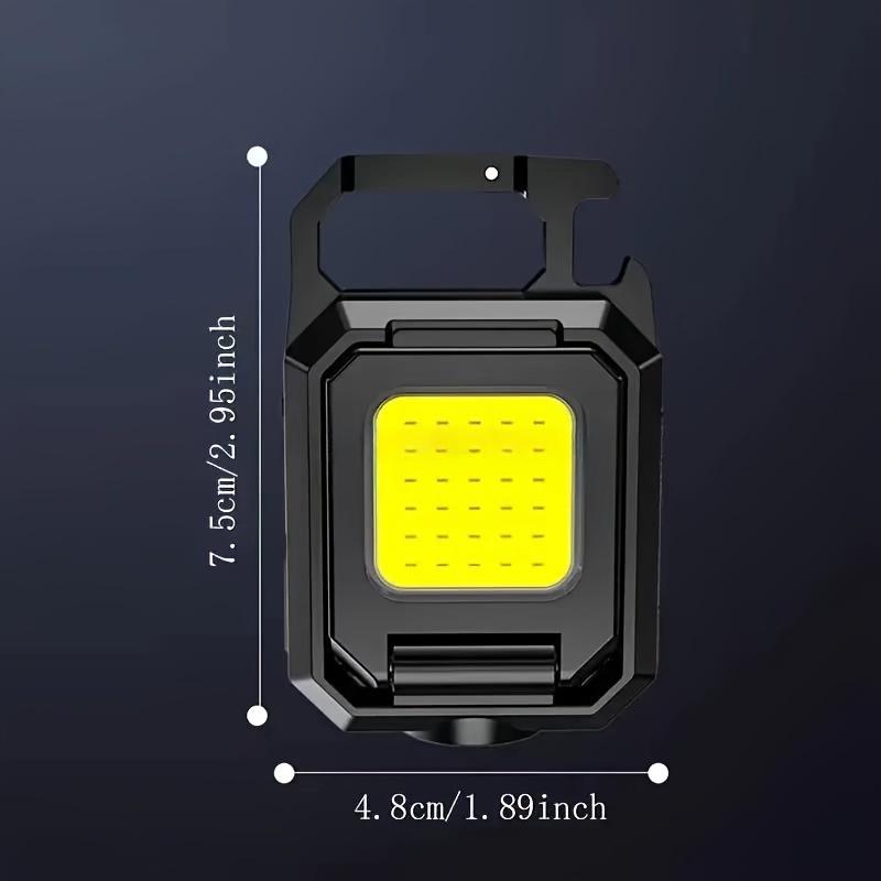 Multifunctional Double-sided COB Light, Magnetic Outdoor Camping Portable Keychain Light