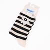 Marimekko Women's Socks, KASVAA Tasaraita, Border Stripe, Unikko, White, Black, 92729 092729 199 3436, Scandinavian Design [Parallel Import]